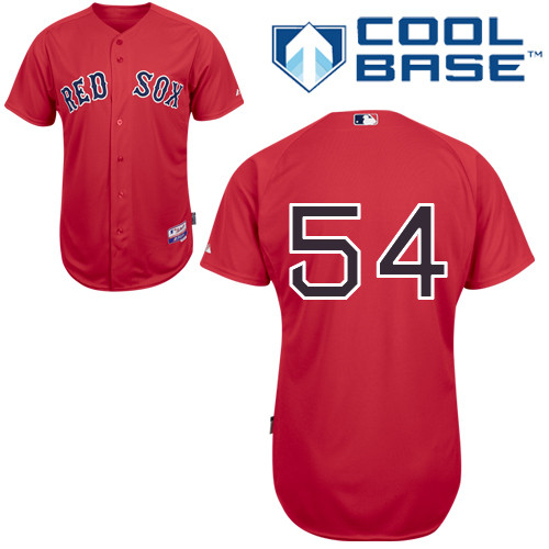 Edward Mujica #54 Youth Baseball Jersey-Boston Red Sox Authentic Alternate Red Cool Base MLB Jersey